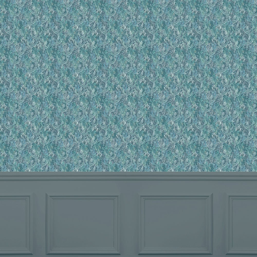 Valetta Wallpaper - Teal - Voyage Maison - VALETTA/WPO/TEA - Premier Wallcovering