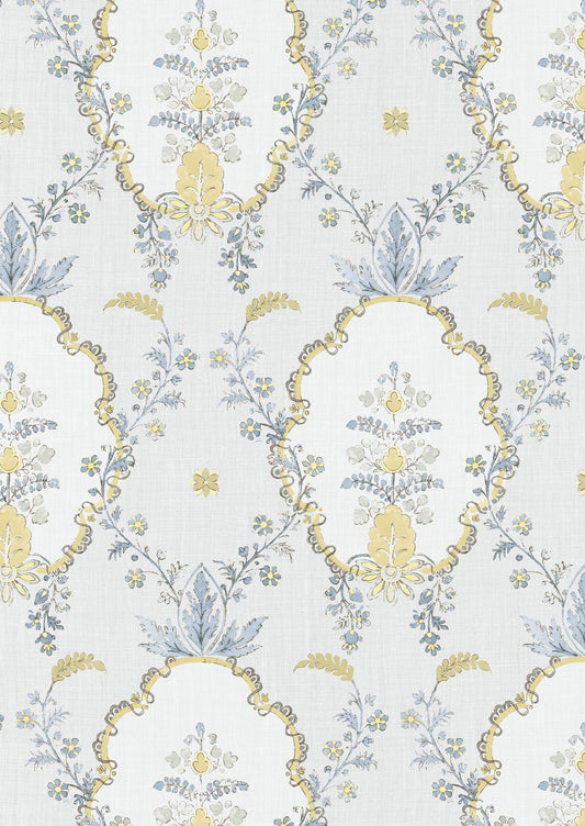 Vallance Wallpaper - Blue Citrine - Lewis & Wood - Premier Wallcovering