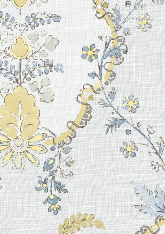 Vallance Wallpaper - Blue Citrine - Lewis & Wood - Premier Wallcovering