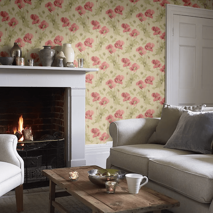 Vallmo Wallpaper - Blush - Boråstapeter - 8090 - Premier Wallcovering