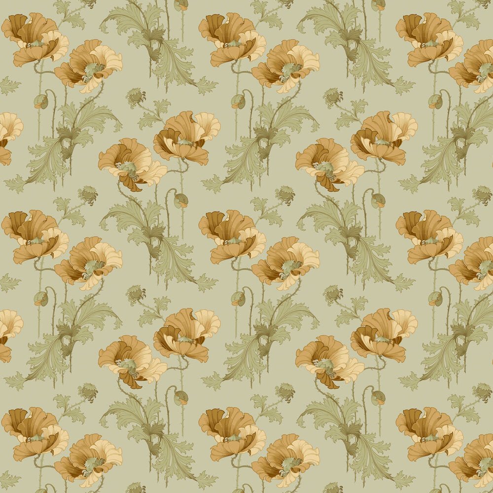 Vallmo Wallpaper - Yellow - Boråstapeter - 8092 - Premier Wallcovering