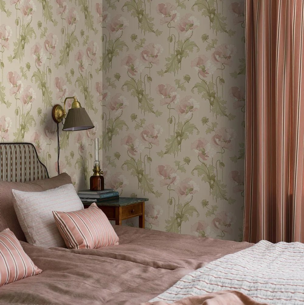 Vallmo Wallpaper - Nude - Boråstapeter - 8093 - Premier Wallcovering