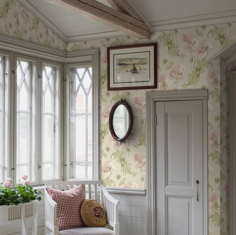 Vallmo Wallpaper - Nude - Boråstapeter - 8093 - Premier Wallcovering