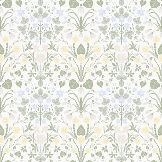 Vårblommor Wallpaper - Beige - Midbec - 12317 - Premier Wallcovering