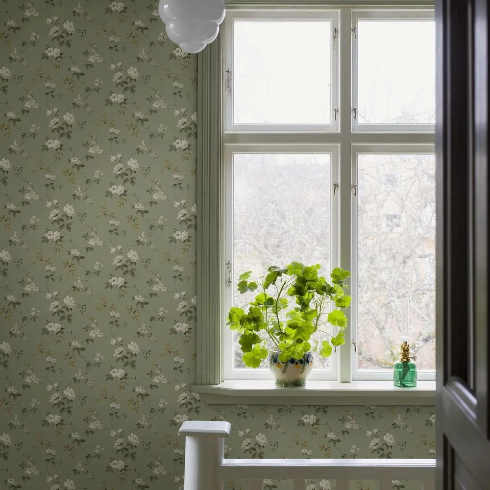 Värmdö Wallpaper - Sage - Boråstapeter - 8086 - Premier Wallcovering