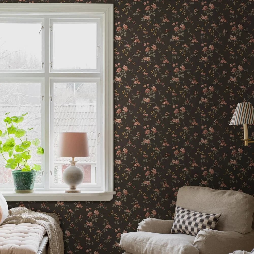 Värmdö Wallpaper - Charcoal - Boråstapeter - 8085 - Premier Wallcovering