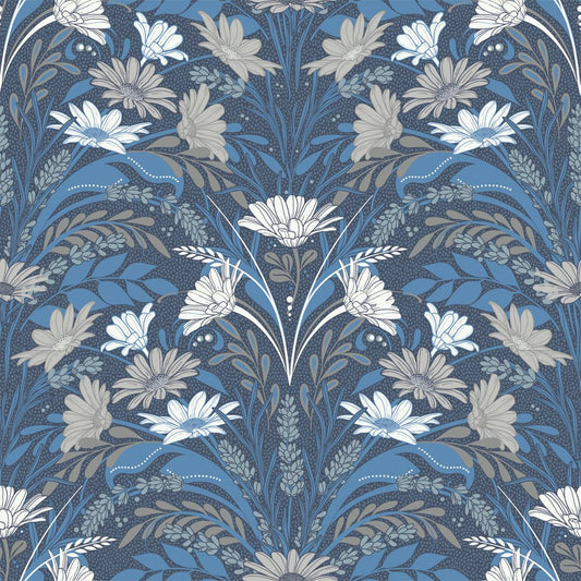Värmdö Wallpaper - Blue - Midbec - 24115 - Premier Wallcovering