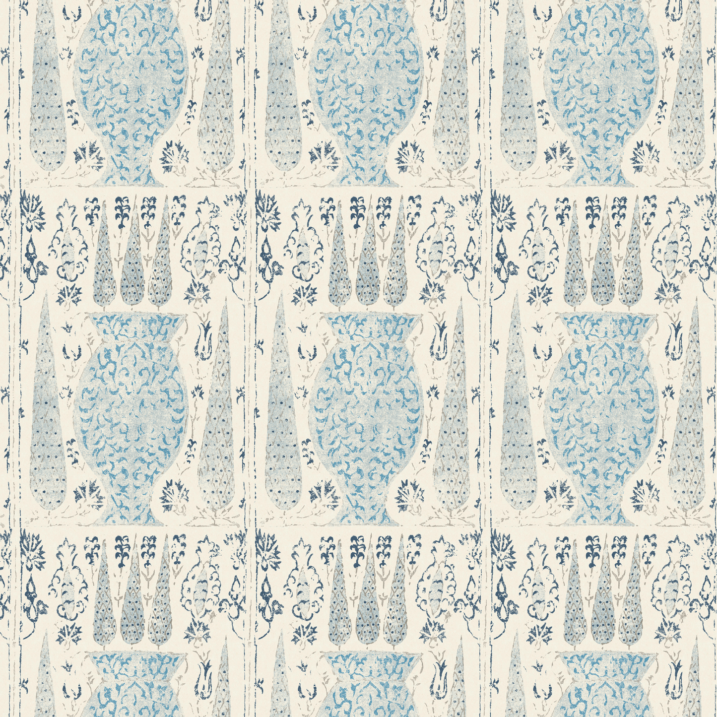 Vasari Wallpaper - China Blue - Penny Morrison - VASARI-CHINABLUE - Premier Wallcovering