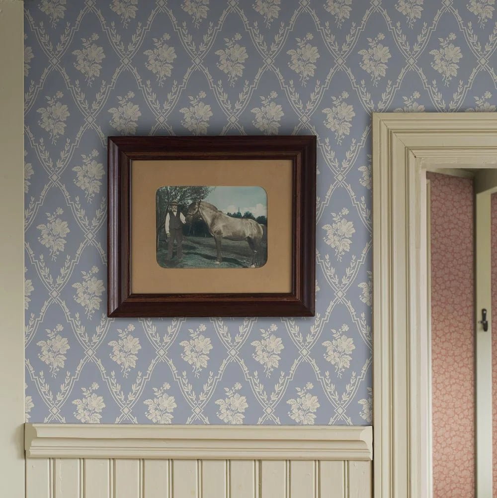 Västigårn Wallpaper - Blue - Boråstapeter - 8060 - Premier Wallcovering