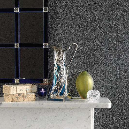 Vaujours Wallpaper - Grey - Osborne & Little - W6014-02 - Premier Wallcovering