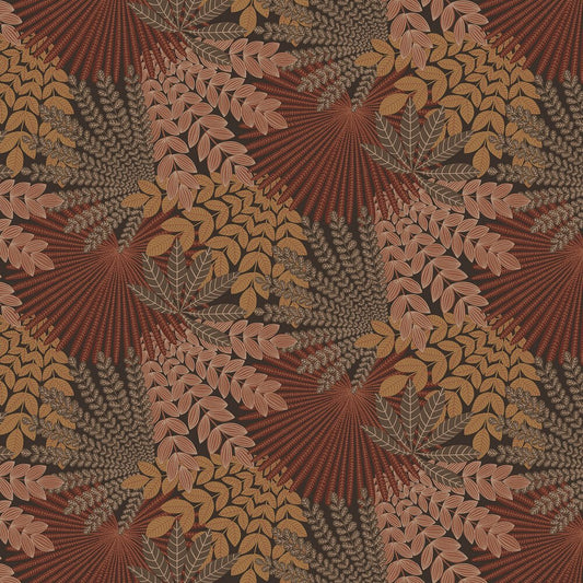 Velvet Leaves Wallpaper - Burgundy - Boråstapeter - 2259 - Premier Wallcovering