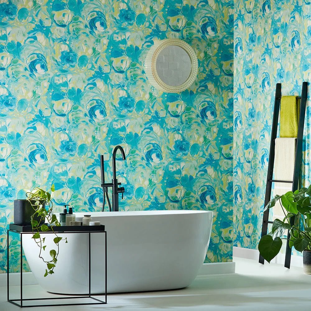 Venetian Wallpaper - Sapphire Swirl - Ohpopsi - GRA50118W - Premier Wallcovering