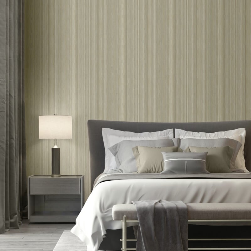 Venezia Stripe Metallic Wallpaper - Gold - Muriva - M66502 - Premier Wallcovering