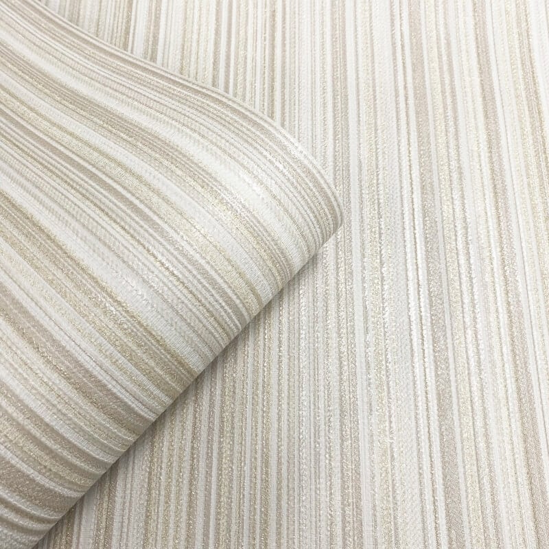 Venezia Stripe Metallic Wallpaper - Natural - Muriva - M66517 - Premier Wallcovering