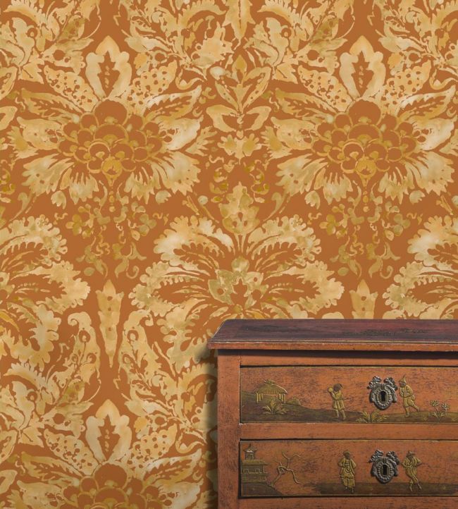 Venezia Wallpaper - Rust - Madeaux - W2800 - 07 - Premier Wallcovering