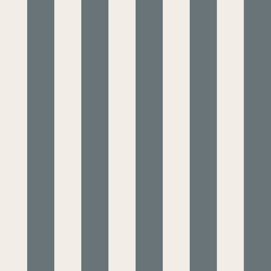 Ventnor Stripes Wallpaper - Blue - Summer Gray - Premier Wallcovering