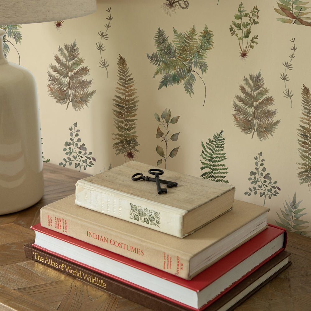 Verbena Wallpaper - Mulberry - Voyage Maison - VERBENA/WPO/MUL - Premier Wallcovering