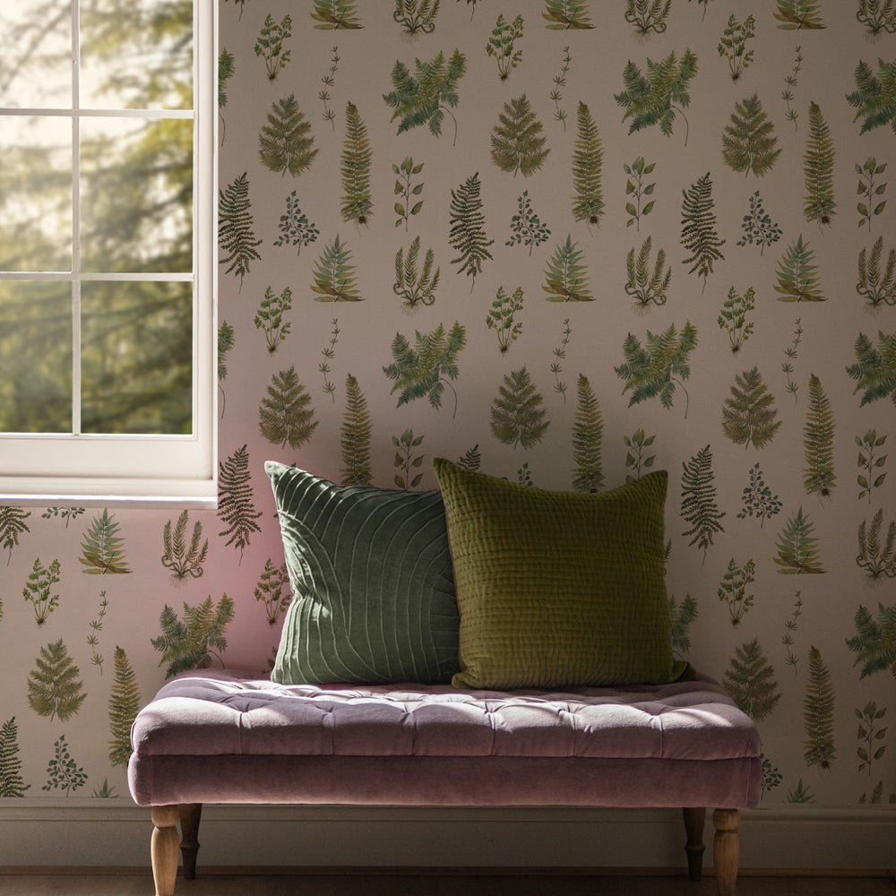 Verbena Wallpaper - Linen - Voyage Maison - VERBENA/WPO/LIN - Premier Wallcovering