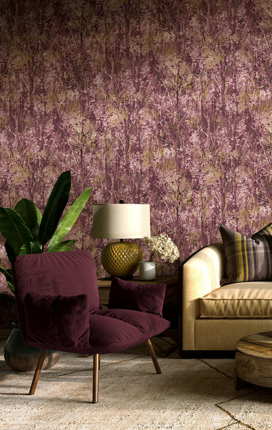 Verdant Wallpaper - Berry - Holden Décor - 36360 - Premier Wallcovering