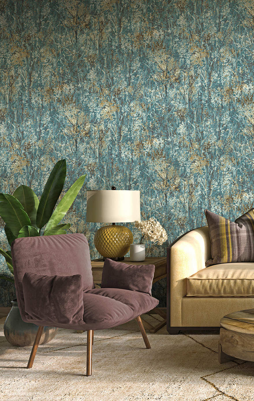 Verdant Wallpaper - Teal - Holden Décor - 36362 - Premier Wallcovering