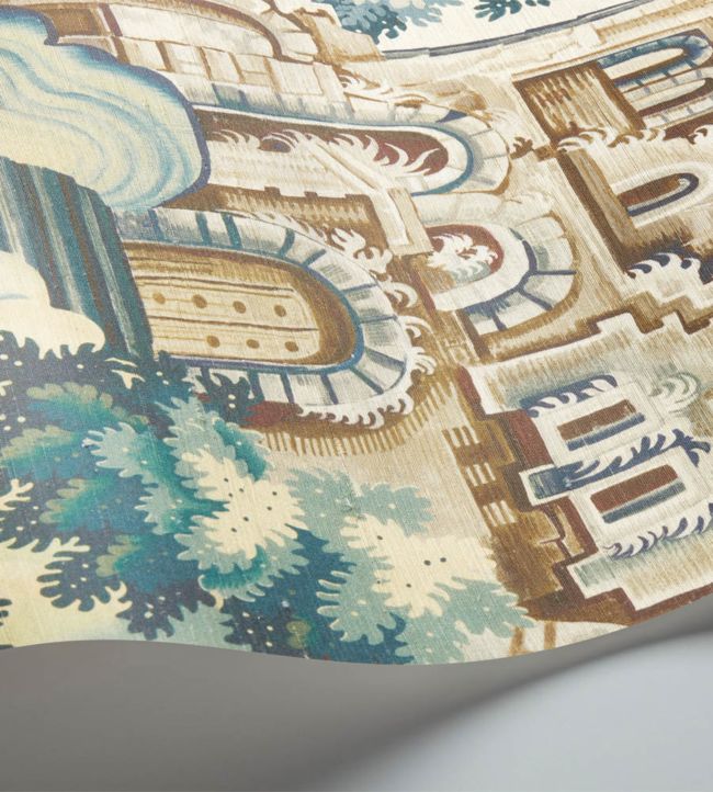 Verdure Tapestry Silk Wallpaper - Viridian, Teal, Ink & Chartreuse - 118/17039 - Cole & Son - Premier Wallcovering