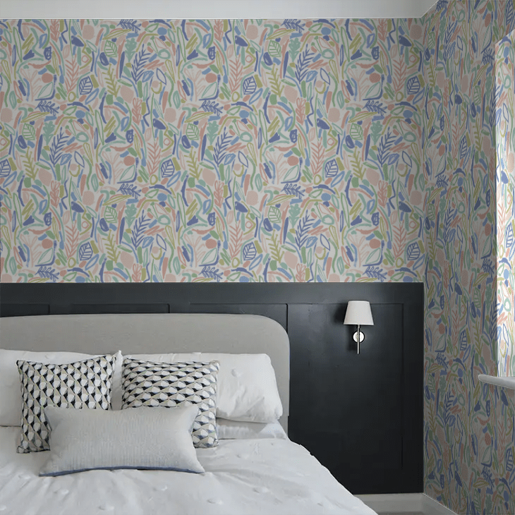 Verdure Wallpaper - Periwinkle - Ohpopsi - GHS50145W - Premier Wallcovering