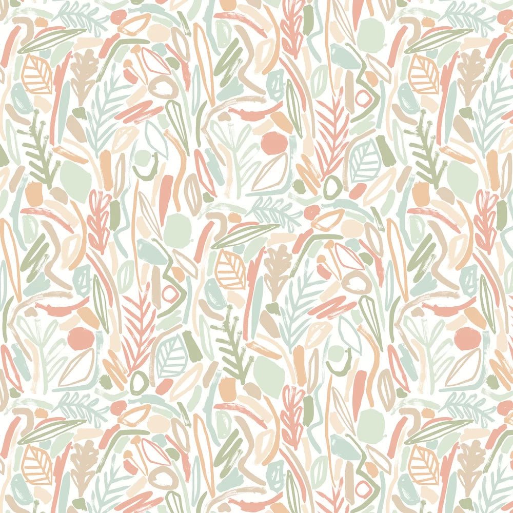 Verdure Wallpaper - Sage & Apricot - Ohpopsi - GHS50144W - Premier Wallcovering