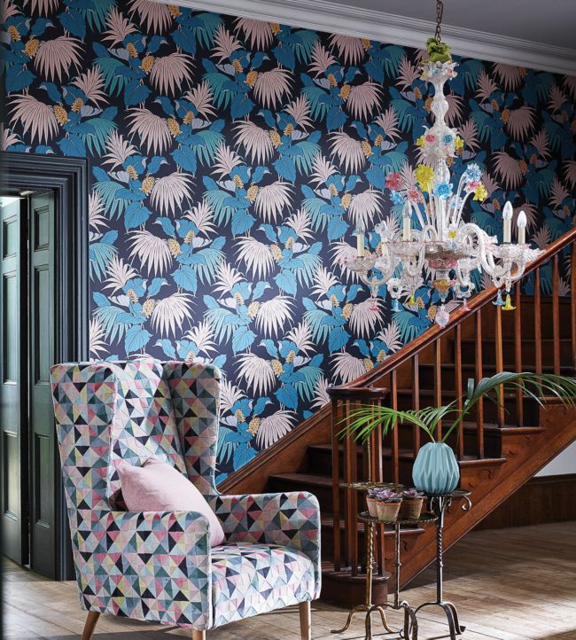 Vernazza Wallpaper - Grey / Gold - Osborne & Little - W7217-05 - Premier Wallcovering