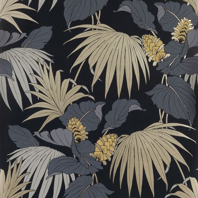 Vernazza Wallpaper - Grey / Gold - Osborne & Little - W7217-05 - Premier Wallcovering
