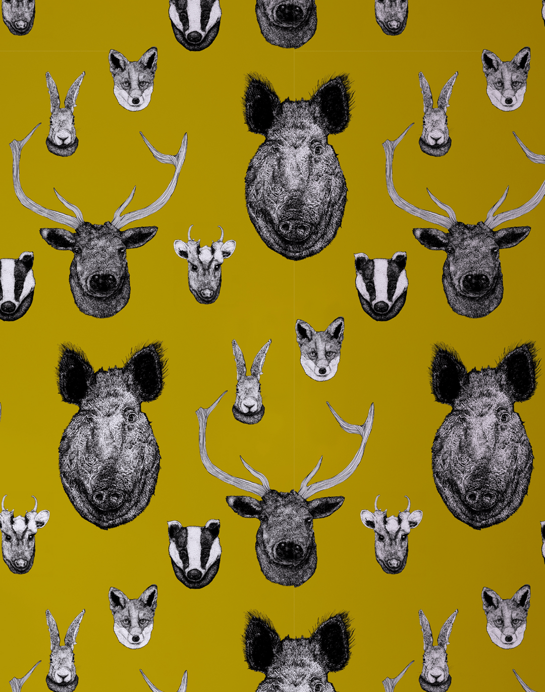 Vestige Wallpaper - Mustard - The Graduate Collection - LB1VEWALMUS - Premier Wallcovering