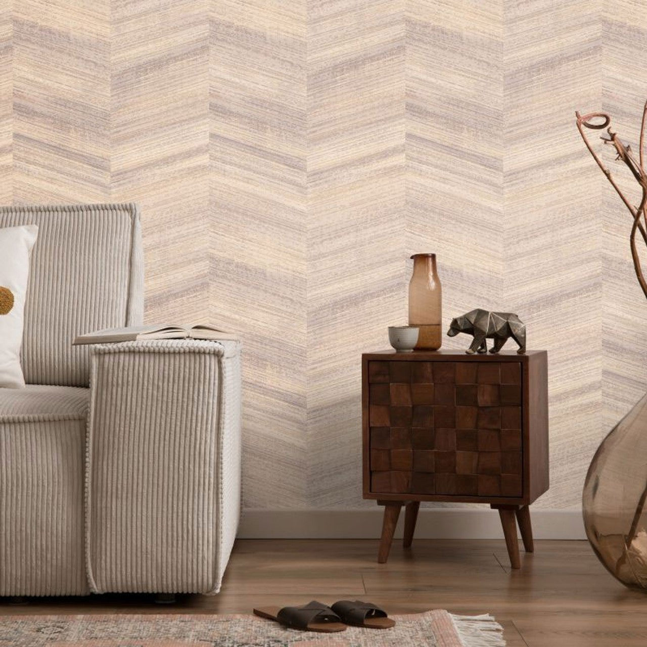 Vetro Salt Allspice Wallpaper - Pink/ Purple - Hohenberger - 81324 - Premier Wallcovering