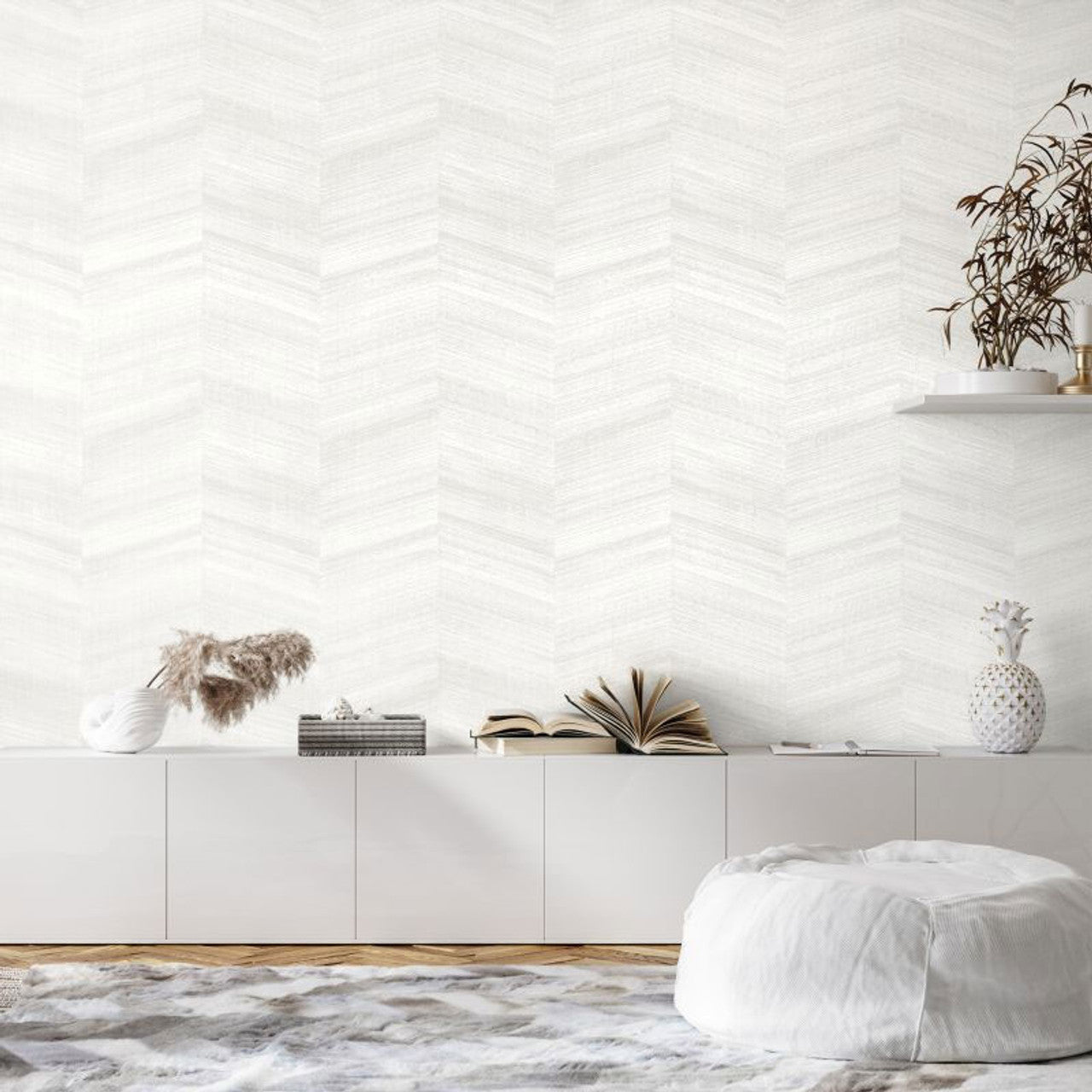 Vetro Salt Allspice Wallpaper - White - Hohenberger - 81328 - Premier Wallcovering