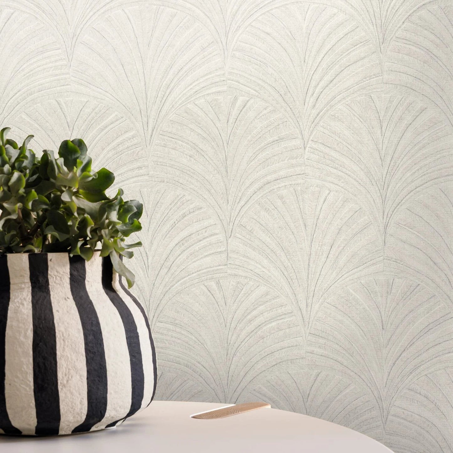 Vibration Wallpaper - Blanc - Caselio - 107030095 - Premier Wallcovering