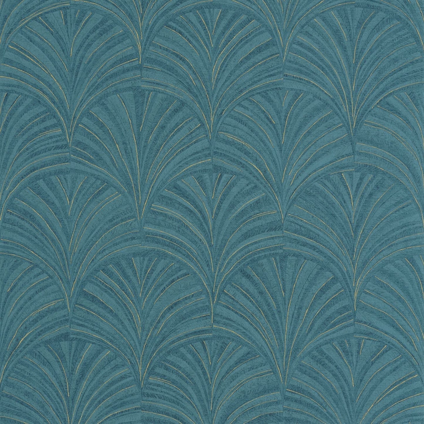 Vibration Wallpaper - Bleu or - Caselio - 107036350 - Premier Wallcovering