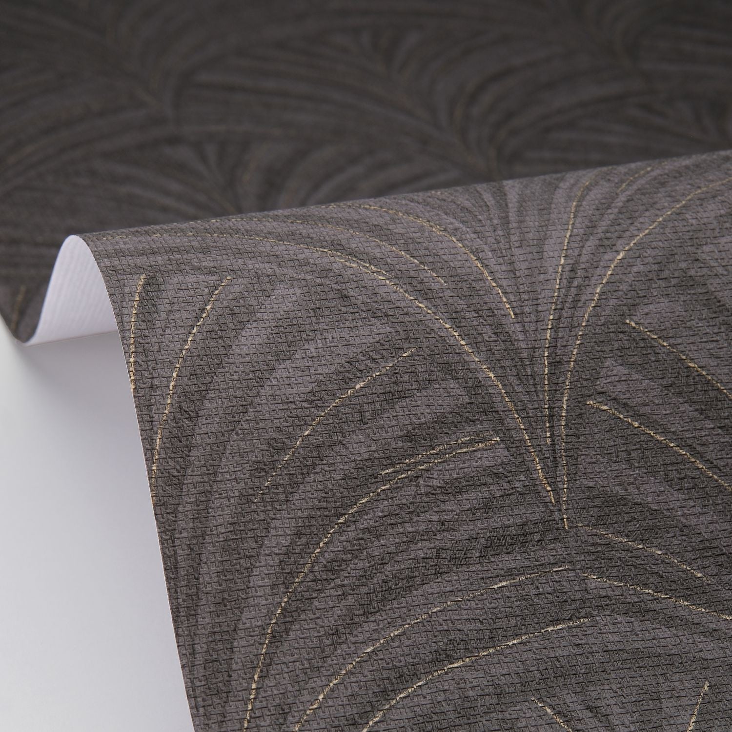 Vibration Wallpaper - Noir or - Caselio - 107039135 - Premier Wallcovering
