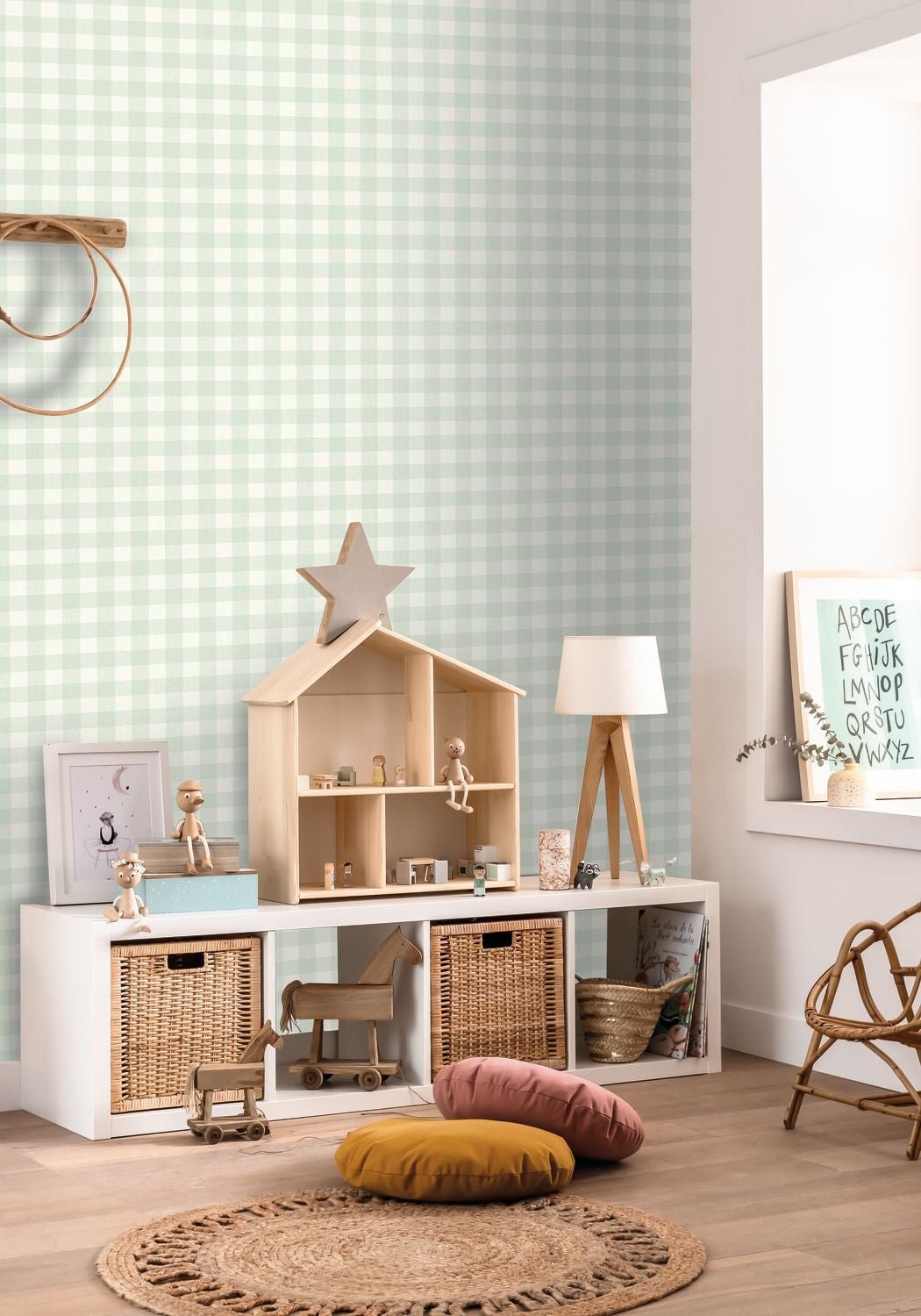 Victoria Wallpaper - Vert D'eau - Caselio - 104420764 - Premier Wallcovering