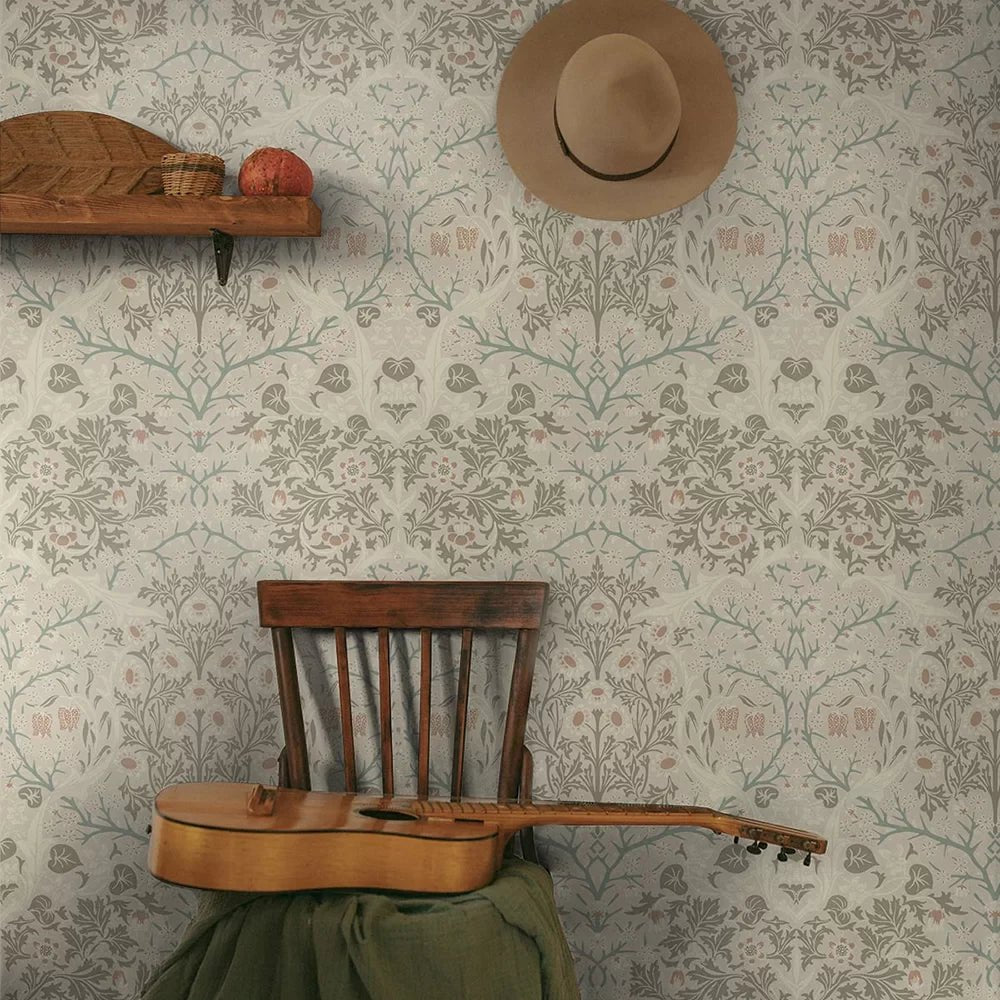 Victorian Garden Wallpaper - Taupe - NextWall - NW44506 - Premier Wallcovering