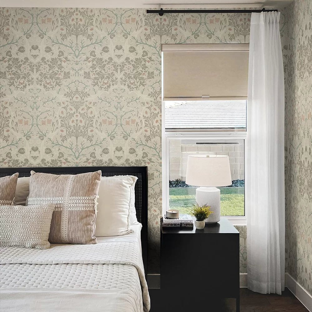 Victorian Garden Wallpaper - Taupe - NextWall - NW44506 - Premier Wallcovering