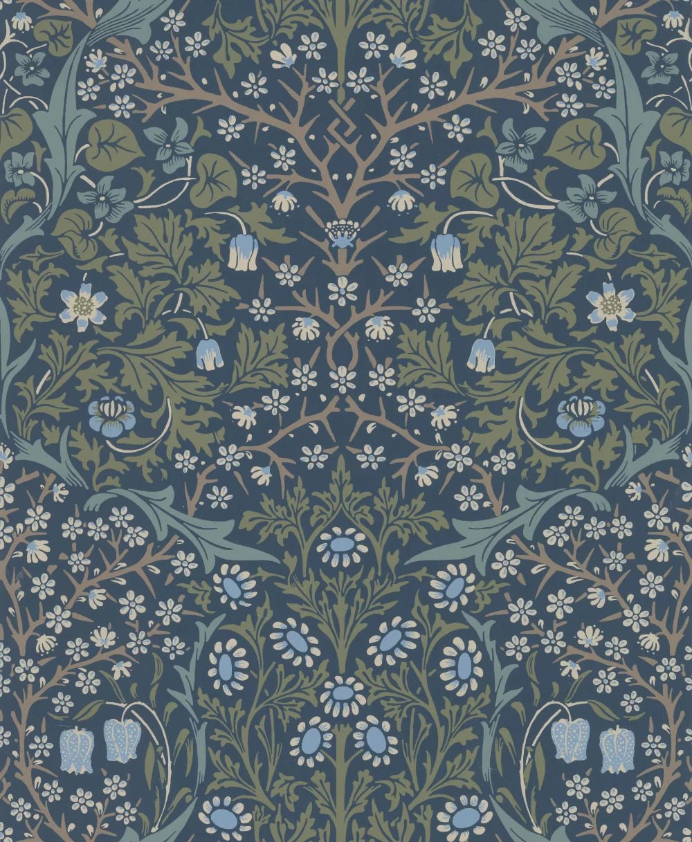 Victorian Garden Wallpaper - Teal - NextWall - NW44502 - Premier Wallcovering