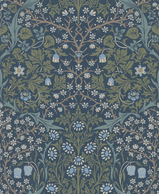 Victorian Garden Wallpaper - Teal - NextWall - NW44502 - Premier Wallcovering