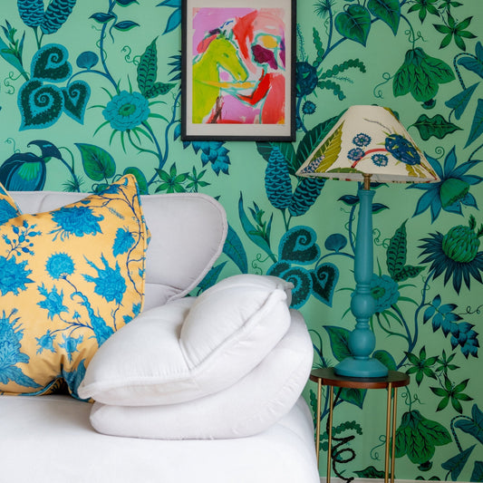 Vida Wallpaper - Amazonite-Turquoise - Wear The Walls - VIAG807670 - Premier Wallcovering