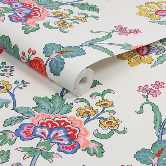Vine Cottage Floral Wallpaper - Cream - Joules - 120877 - Premier Wallcovering