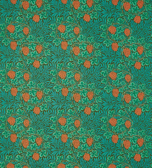 Vine Fabric - Dark Olive - Morris & Co - 226852 - Premier Wallcovering