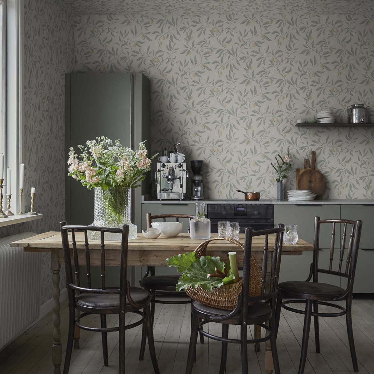 Vinnie Wallpaper - Sage Green - Sandberg - S10191 - Premier Wallcovering