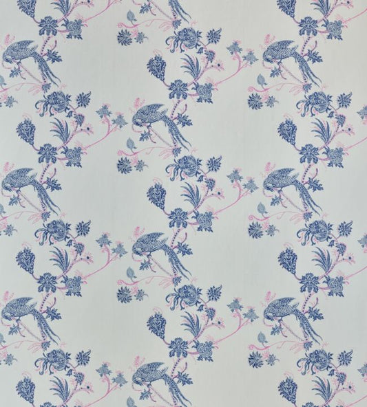 Vintage Bird Trail Wallpaper - Blue / Pink - BG2000101 - Barneby Gates - Premier Wallcovering
