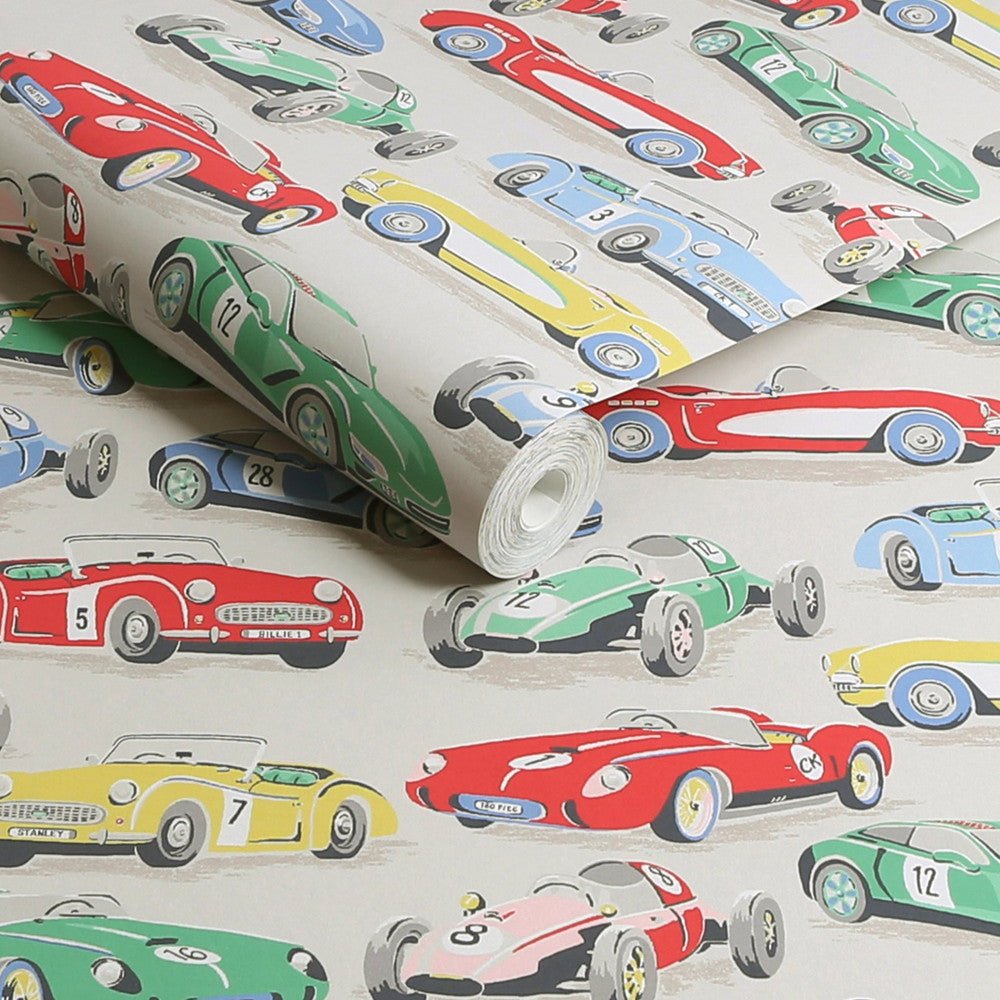 Vintage Cars Wallpaper - Multi - 125535 - Cath Kidston - Premier Wallcovering