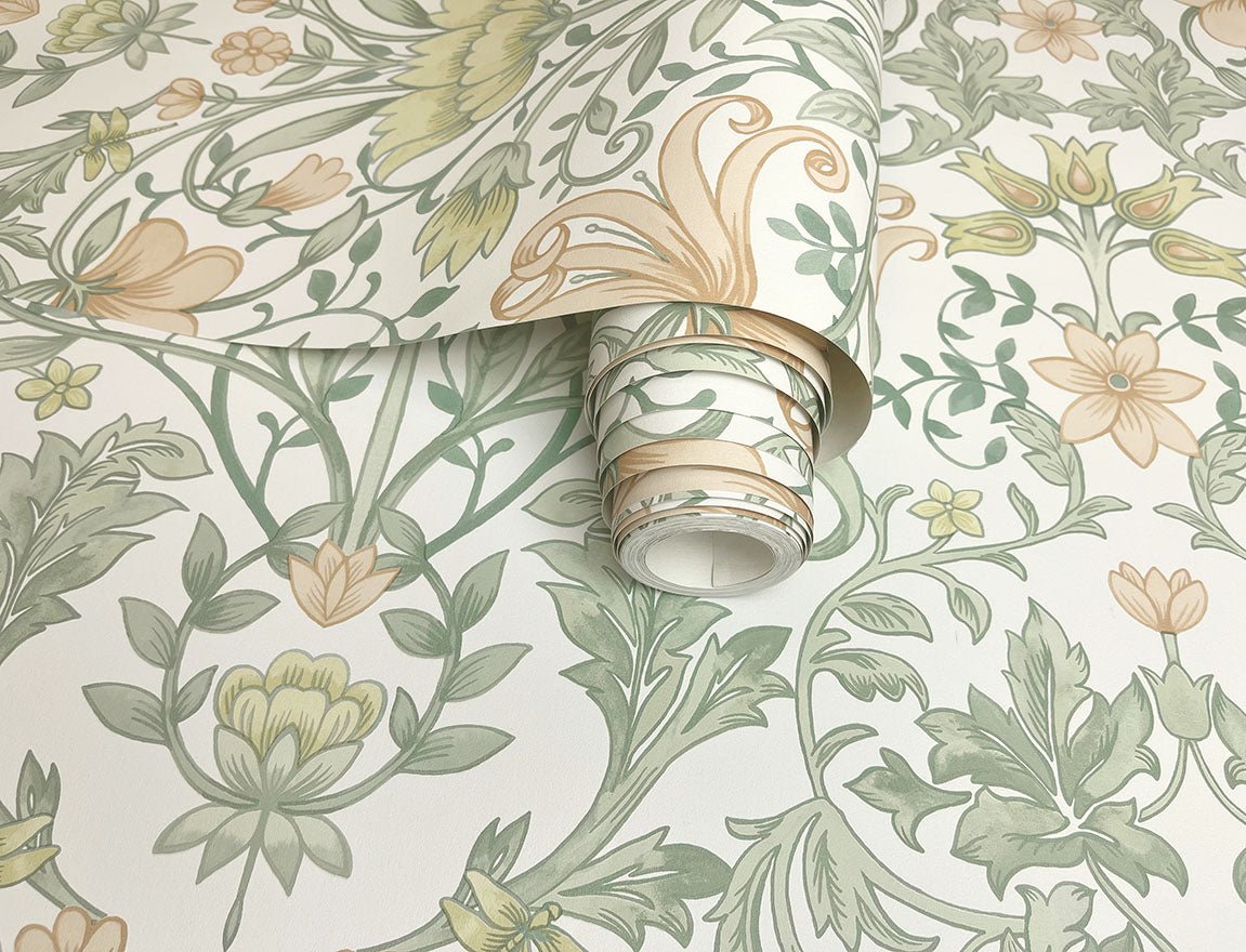 Vintage Floral Wallpaper - Cream/Ochre - Holden Décor - 13392 - Premier Wallcovering