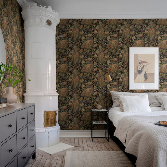 Vintage Garden Wallpaper - Ivory - Rebel Walls - R19268 - Premier Wallcovering