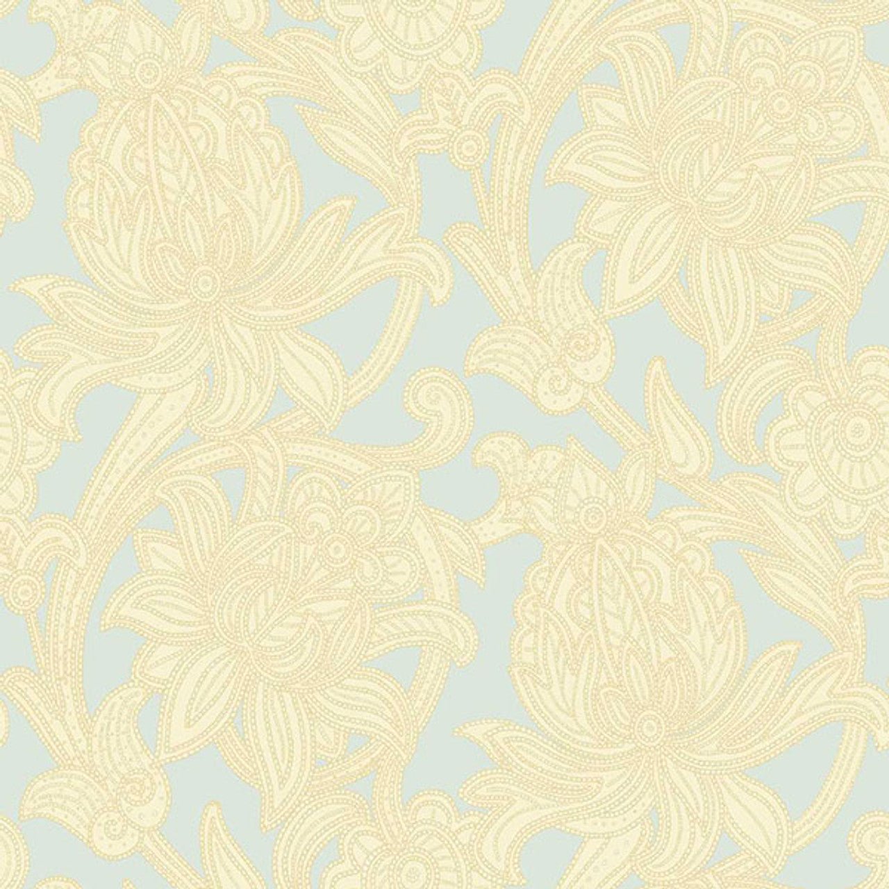 Viola Scintillio Wallpaper - Cream & Blue - Options - 290601 - Premier Wallcovering