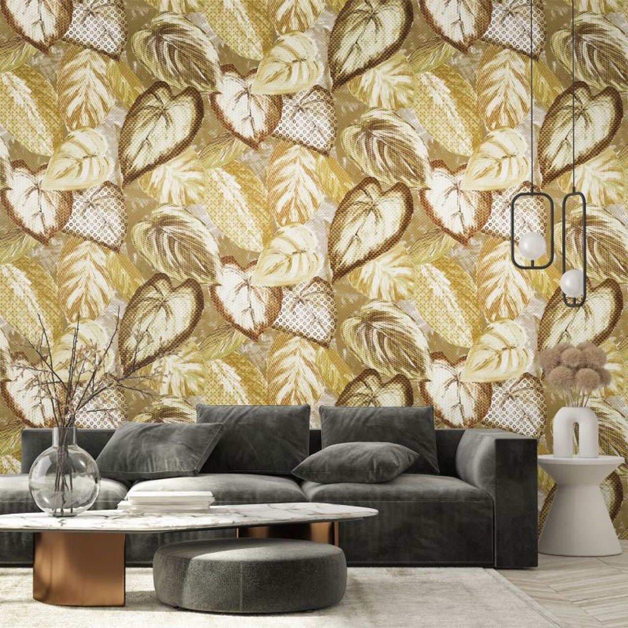 Vita Pepper Wallpaper - Curry - Hohenberger - 81349 - Premier Wallcovering